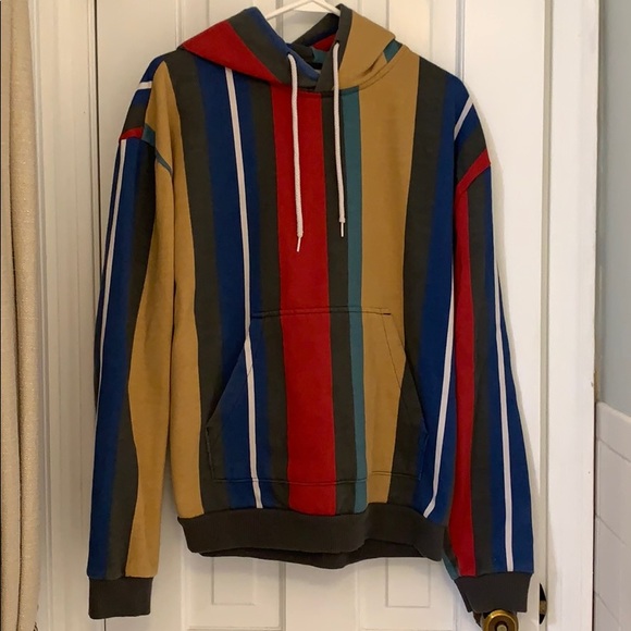 urban outfitters striped hoodie